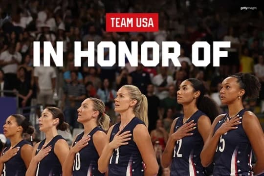 Ecard featuring team USA athletes.