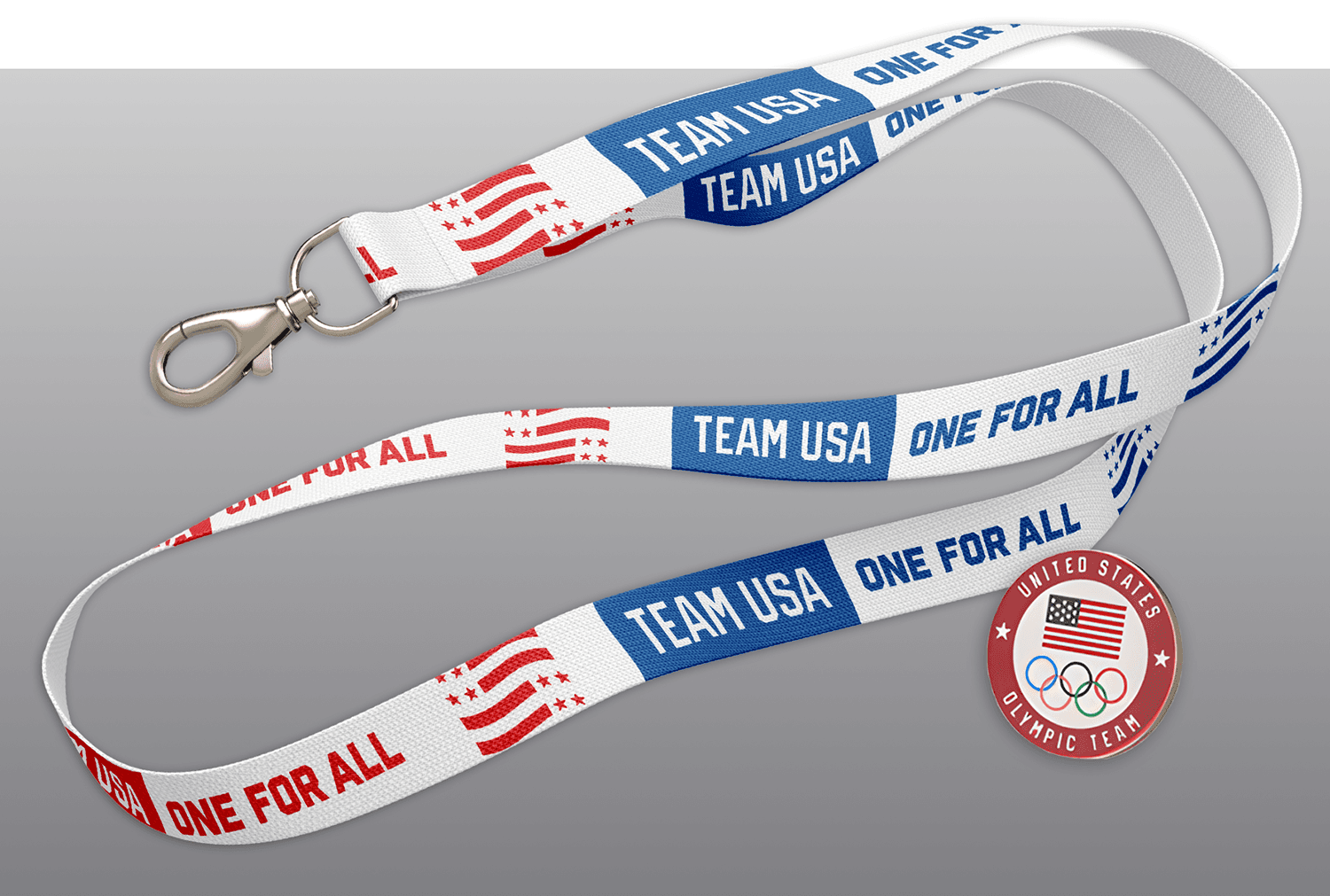 Team USA lanyard and enamel pin